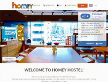 Tablet Screenshot of homeyhostel.com